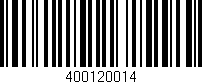 Código de barras (EAN, GTIN, SKU, ISBN): '400120014'
