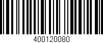 Código de barras (EAN, GTIN, SKU, ISBN): '400120080'
