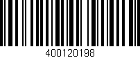 Código de barras (EAN, GTIN, SKU, ISBN): '400120198'