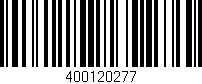 Código de barras (EAN, GTIN, SKU, ISBN): '400120277'