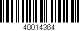 Código de barras (EAN, GTIN, SKU, ISBN): '40014364'