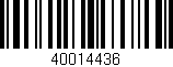 Código de barras (EAN, GTIN, SKU, ISBN): '40014436'