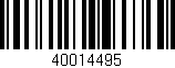 Código de barras (EAN, GTIN, SKU, ISBN): '40014495'
