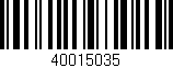 Código de barras (EAN, GTIN, SKU, ISBN): '40015035'