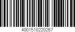 Código de barras (EAN, GTIN, SKU, ISBN): '4001510220267'