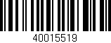 Código de barras (EAN, GTIN, SKU, ISBN): '40015519'