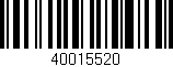 Código de barras (EAN, GTIN, SKU, ISBN): '40015520'
