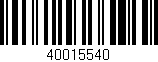 Código de barras (EAN, GTIN, SKU, ISBN): '40015540'