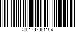 Código de barras (EAN, GTIN, SKU, ISBN): '4001737981194'