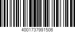 Código de barras (EAN, GTIN, SKU, ISBN): '4001737991506'