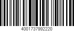 Código de barras (EAN, GTIN, SKU, ISBN): '4001737992220'