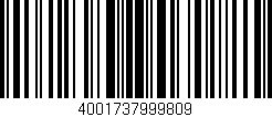 Código de barras (EAN, GTIN, SKU, ISBN): '4001737999809'