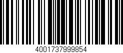 Código de barras (EAN, GTIN, SKU, ISBN): '4001737999854'