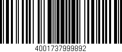 Código de barras (EAN, GTIN, SKU, ISBN): '4001737999892'
