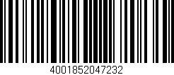 Código de barras (EAN, GTIN, SKU, ISBN): '4001852047232'