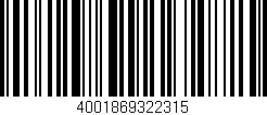 Código de barras (EAN, GTIN, SKU, ISBN): '4001869322315'