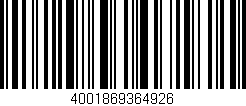 Código de barras (EAN, GTIN, SKU, ISBN): '4001869364926'
