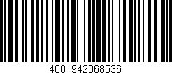 Código de barras (EAN, GTIN, SKU, ISBN): '4001942068536'