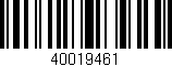 Código de barras (EAN, GTIN, SKU, ISBN): '40019461'