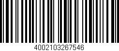 Código de barras (EAN, GTIN, SKU, ISBN): '4002103267546'