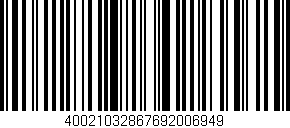 Código de barras (EAN, GTIN, SKU, ISBN): '40021032867692006949'