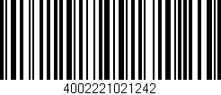 Código de barras (EAN, GTIN, SKU, ISBN): '4002221021242'
