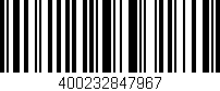 Código de barras (EAN, GTIN, SKU, ISBN): '400232847967'