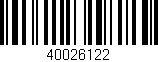 Código de barras (EAN, GTIN, SKU, ISBN): '40026122'