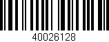 Código de barras (EAN, GTIN, SKU, ISBN): '40026128'