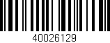 Código de barras (EAN, GTIN, SKU, ISBN): '40026129'