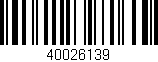 Código de barras (EAN, GTIN, SKU, ISBN): '40026139'
