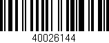 Código de barras (EAN, GTIN, SKU, ISBN): '40026144'