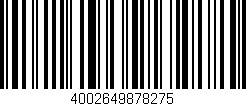 Código de barras (EAN, GTIN, SKU, ISBN): '4002649878275'