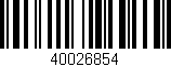 Código de barras (EAN, GTIN, SKU, ISBN): '40026854'