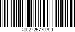 Código de barras (EAN, GTIN, SKU, ISBN): '4002725770790'