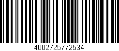 Código de barras (EAN, GTIN, SKU, ISBN): '4002725772534'