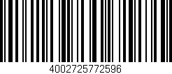 Código de barras (EAN, GTIN, SKU, ISBN): '4002725772596'