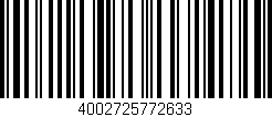 Código de barras (EAN, GTIN, SKU, ISBN): '4002725772633'