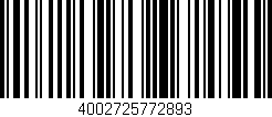 Código de barras (EAN, GTIN, SKU, ISBN): '4002725772893'