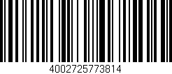Código de barras (EAN, GTIN, SKU, ISBN): '4002725773814'