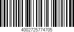 Código de barras (EAN, GTIN, SKU, ISBN): '4002725774705'