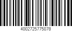 Código de barras (EAN, GTIN, SKU, ISBN): '4002725775078'