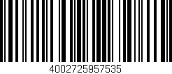 Código de barras (EAN, GTIN, SKU, ISBN): '4002725957535'