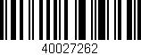 Código de barras (EAN, GTIN, SKU, ISBN): '40027262'