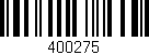 Código de barras (EAN, GTIN, SKU, ISBN): '400275'