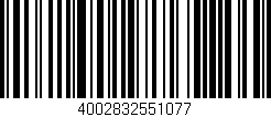 Código de barras (EAN, GTIN, SKU, ISBN): '4002832551077'