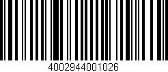 Código de barras (EAN, GTIN, SKU, ISBN): '4002944001026'