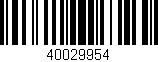 Código de barras (EAN, GTIN, SKU, ISBN): '40029954'