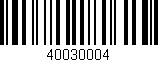 Código de barras (EAN, GTIN, SKU, ISBN): '40030004'