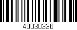 Código de barras (EAN, GTIN, SKU, ISBN): '40030336'